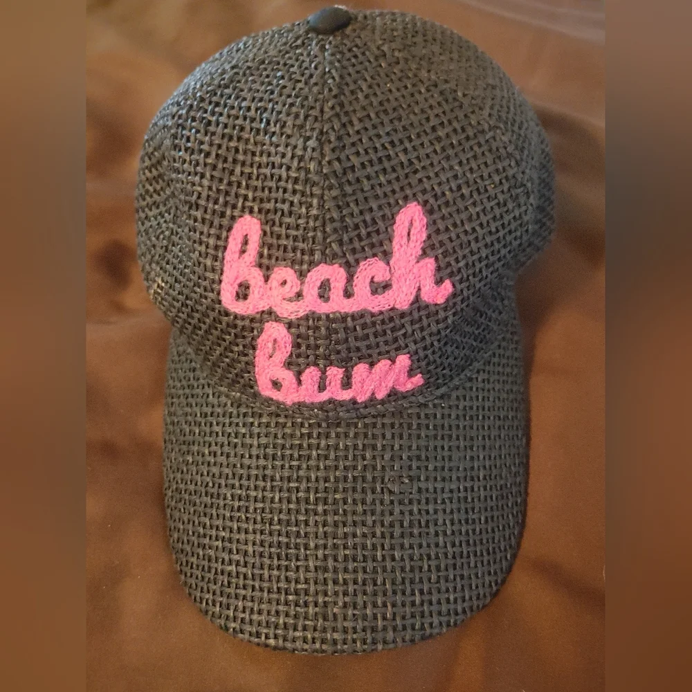 Beach Bum Black and Pink Women's Hat